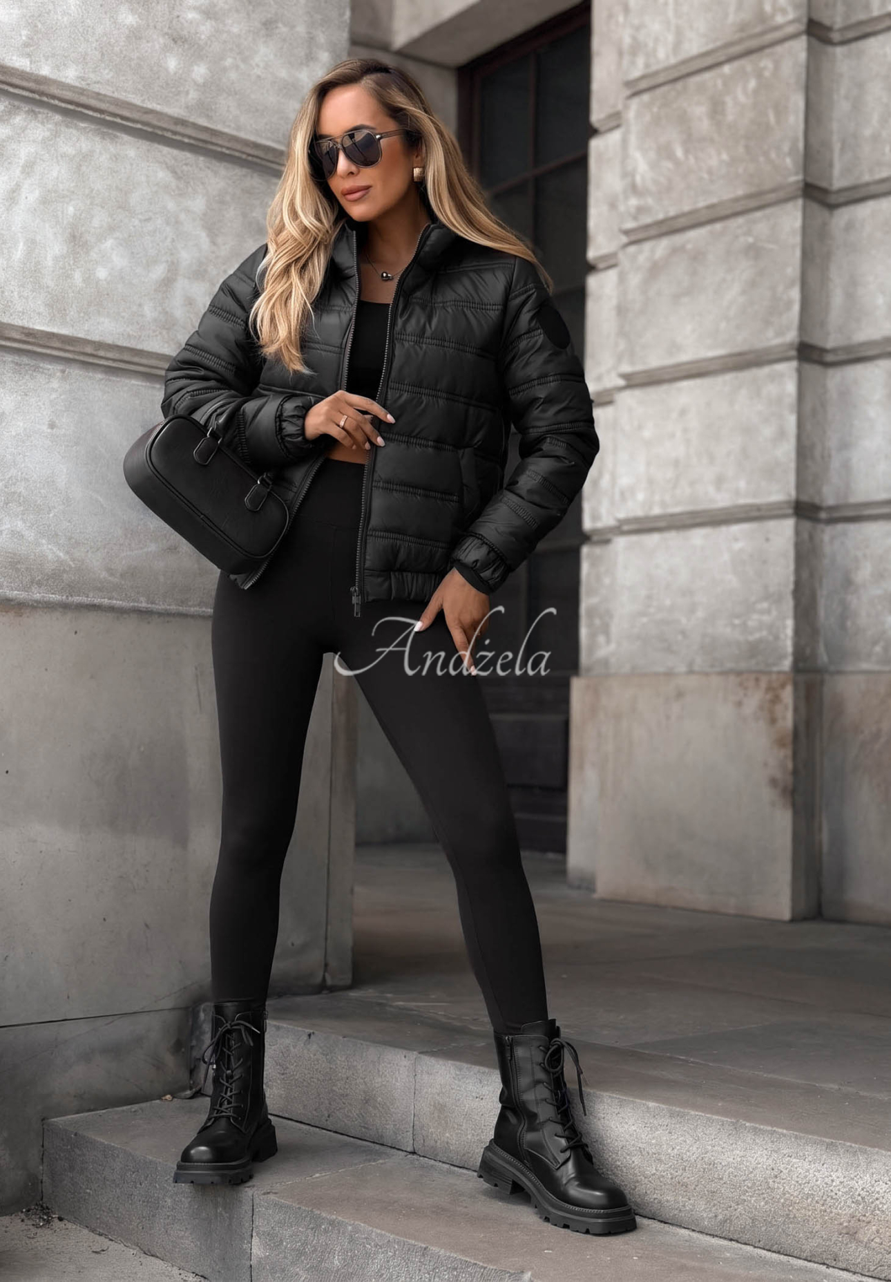 Gesteppte Jacke mit Kapuze Wait For Me Rot