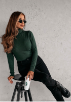Dopasowany Pullover z golfem Solange Flaschengrün