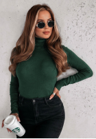 Dopasowany Pullover z golfem Solange Flaschengrün