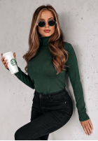 Dopasowany Pullover z golfem Solange Flaschengrün