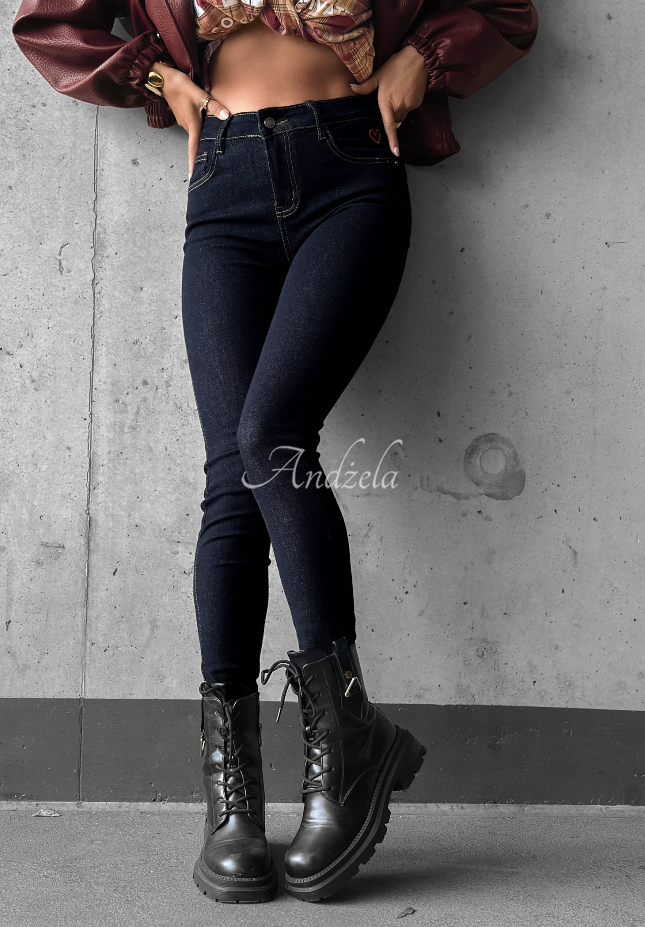 Skinny Jeanshose Denim Glow Dunkelblau