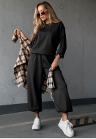 Sweat Set Sweatshirt i Hose Simple Moments Schokoladenbraun