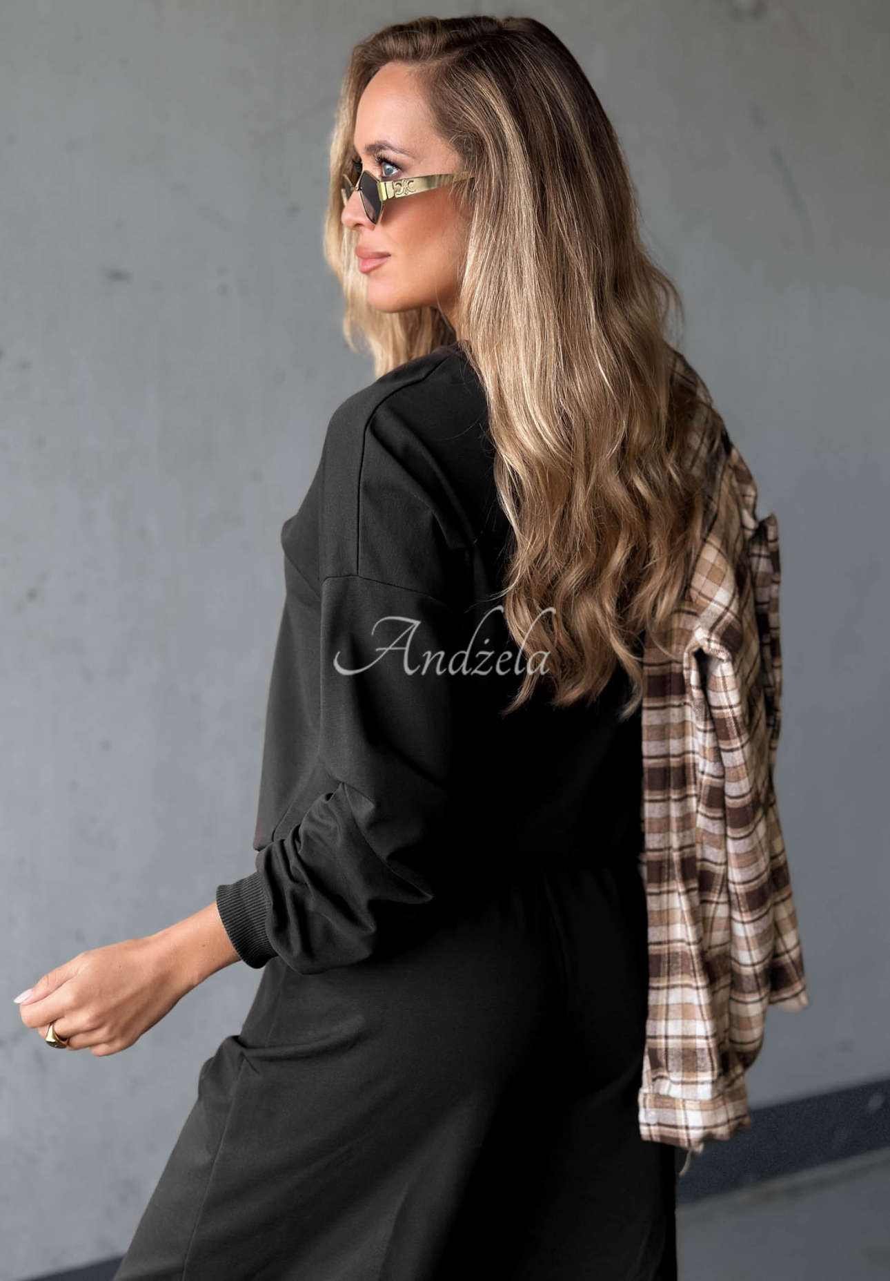 Trainingsanzug-Set aus Baumwolle: Sweatshirt und Hose Simple Moments Schwarz