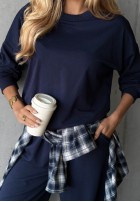 Sweat Set Sweatshirt i Hose Simple Moments Schokoladenbraun