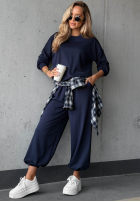 Sweat Set Sweatshirt i Hose Simple Moments Schokoladenbraun