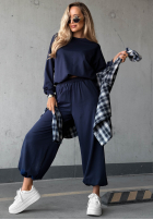 Sweat Set Sweatshirt i Hose Simple Moments Schokoladenbraun
