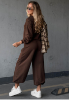 Sweat Set Sweatshirt i Hose Simple Moments Schokoladenbraun