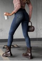 Hose Jeans skinny z paskiem Worth Knowing Blau