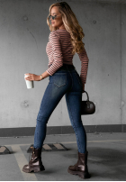 Hose Jeans skinny z paskiem Worth Knowing Blau