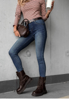 Hose Jeans skinny z paskiem Worth Knowing Blau