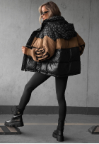Pikowana Jacke Cold Hands Schwarz-Camel