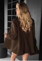 Blazer oversize Best Version Schokoladenbraun