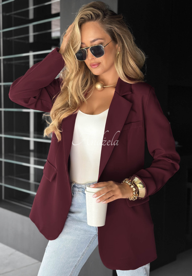Oversize Blazer Best Version Burgunderrot