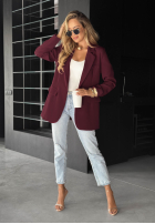 Blazer oversize Best Version Burgunderrot