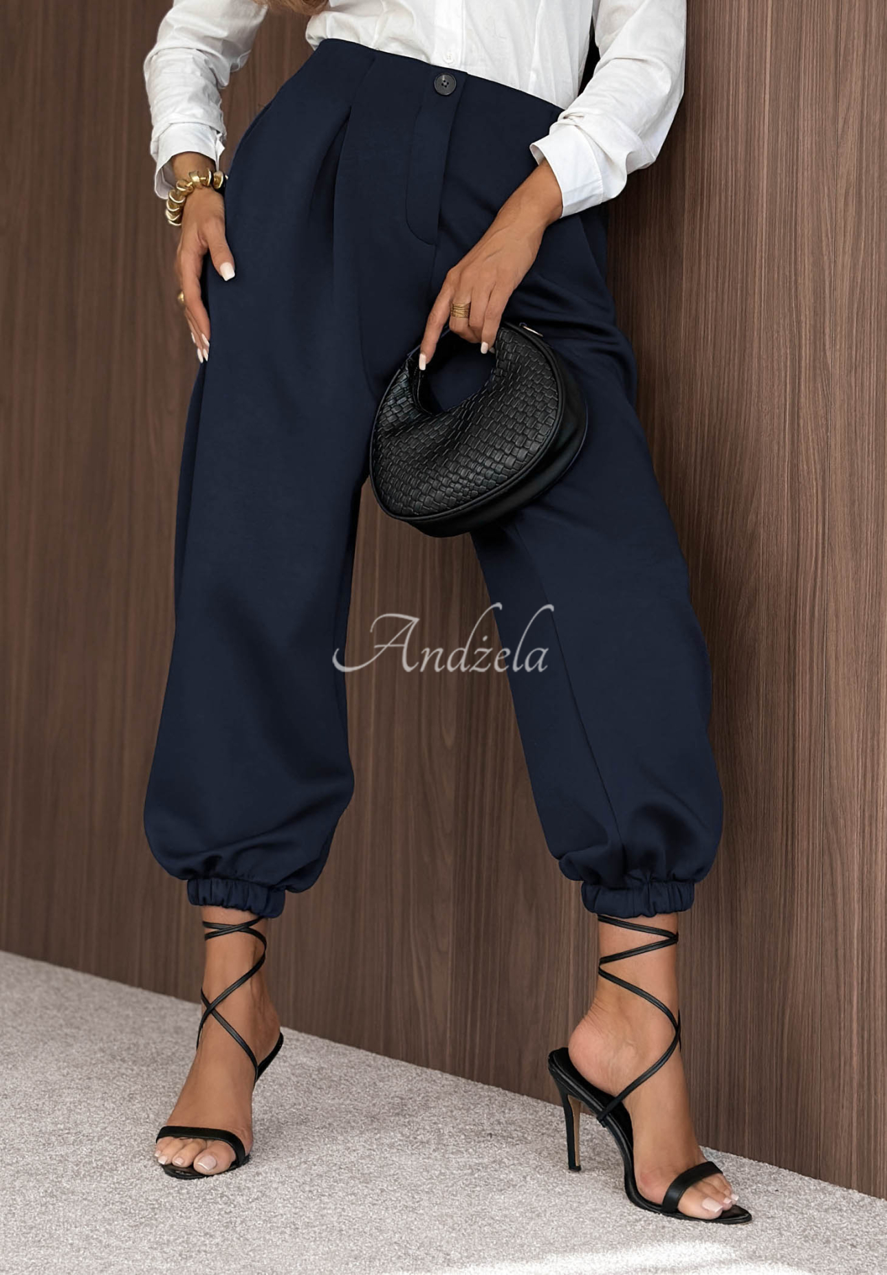 Viskosehose mit Bündchen What You Wanted Dunkelblau