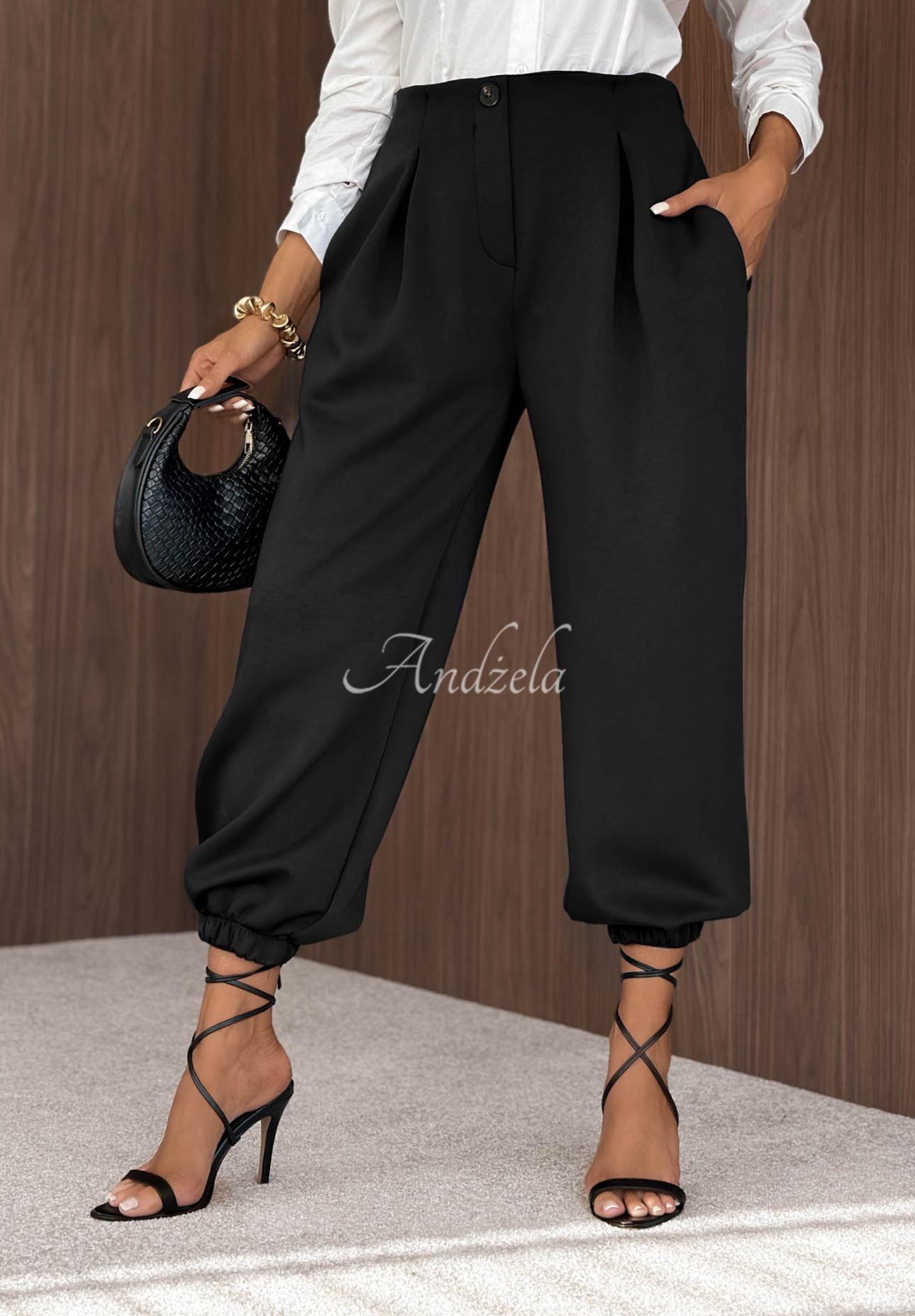 Viskosehose mit Bündchen What You Wanted Schwarz