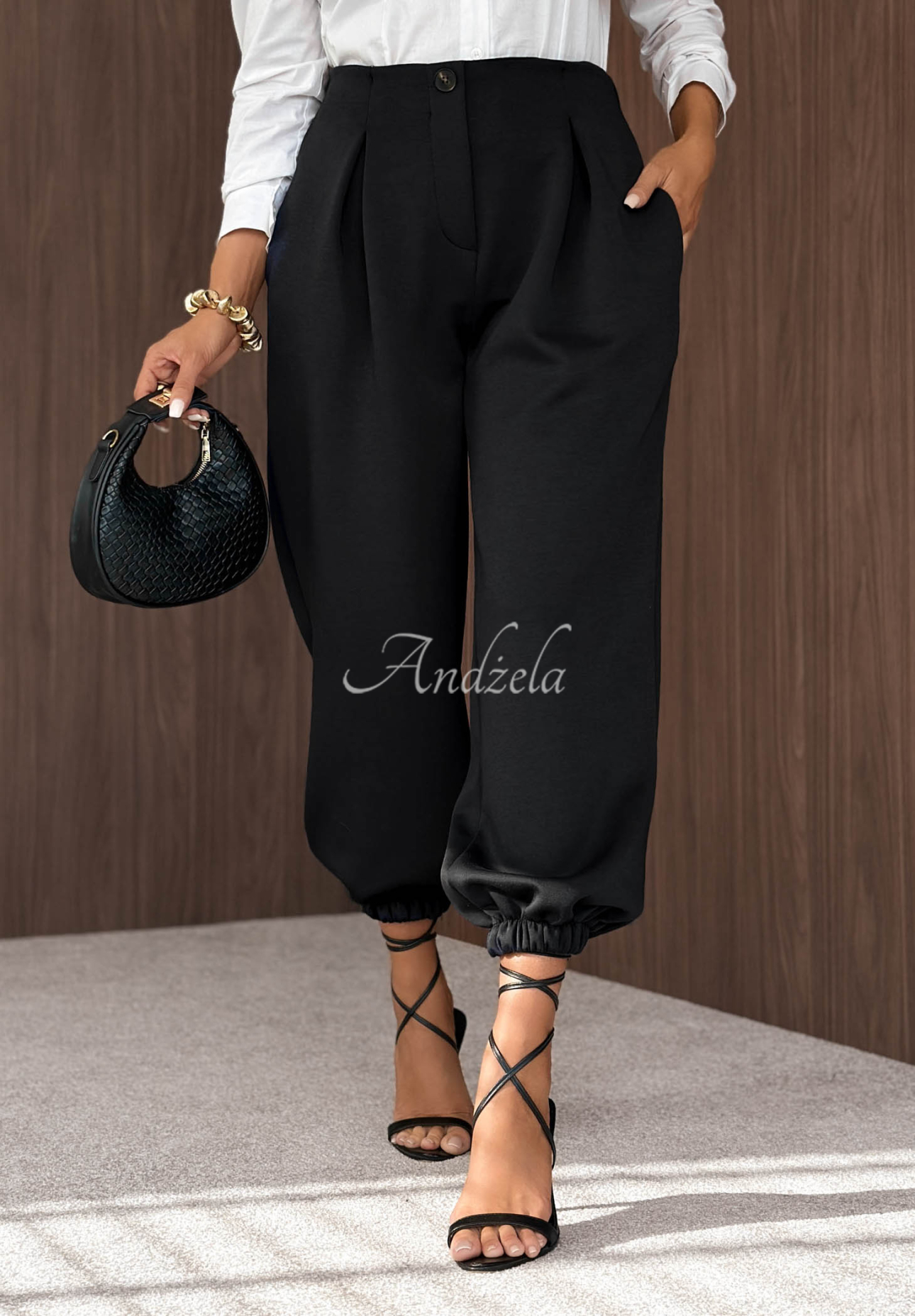 Viskosehose mit Bündchen What You Wanted Schwarz