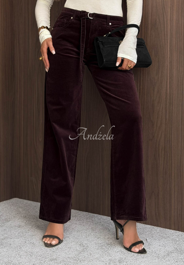 Cordhose mit G&uuml;rtel Everyday Icons Schokoladenbraun