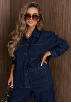 Jeans Jacke Urban Denim ciemnoniebieska