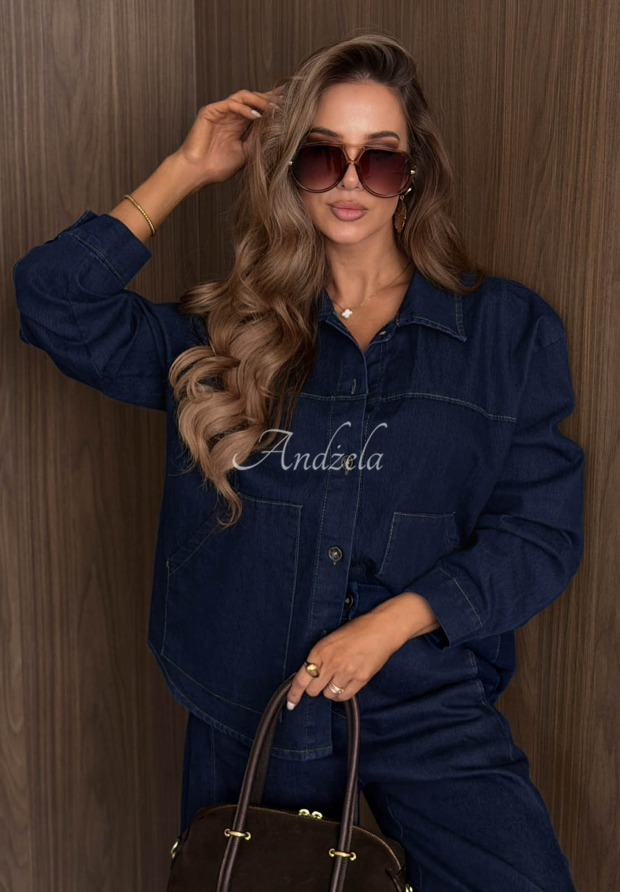 Jeansjacke Iconic Fit dunkelblau