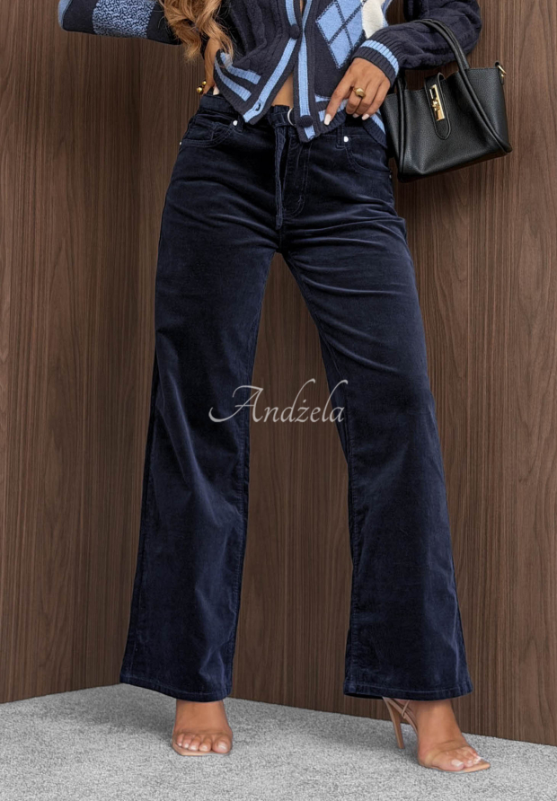 Cordhose mit G&uuml;rtel Everyday Icons Dunkelblau