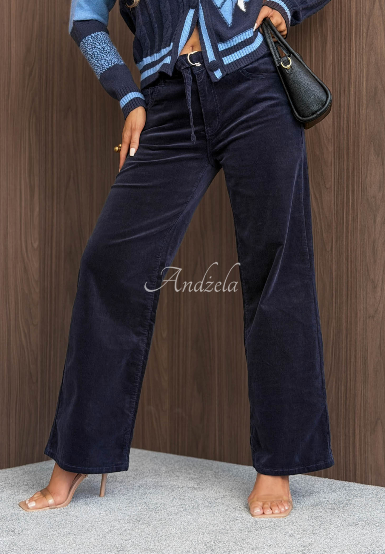 Cordhose mit Gürtel Everyday Icons Dunkelblau