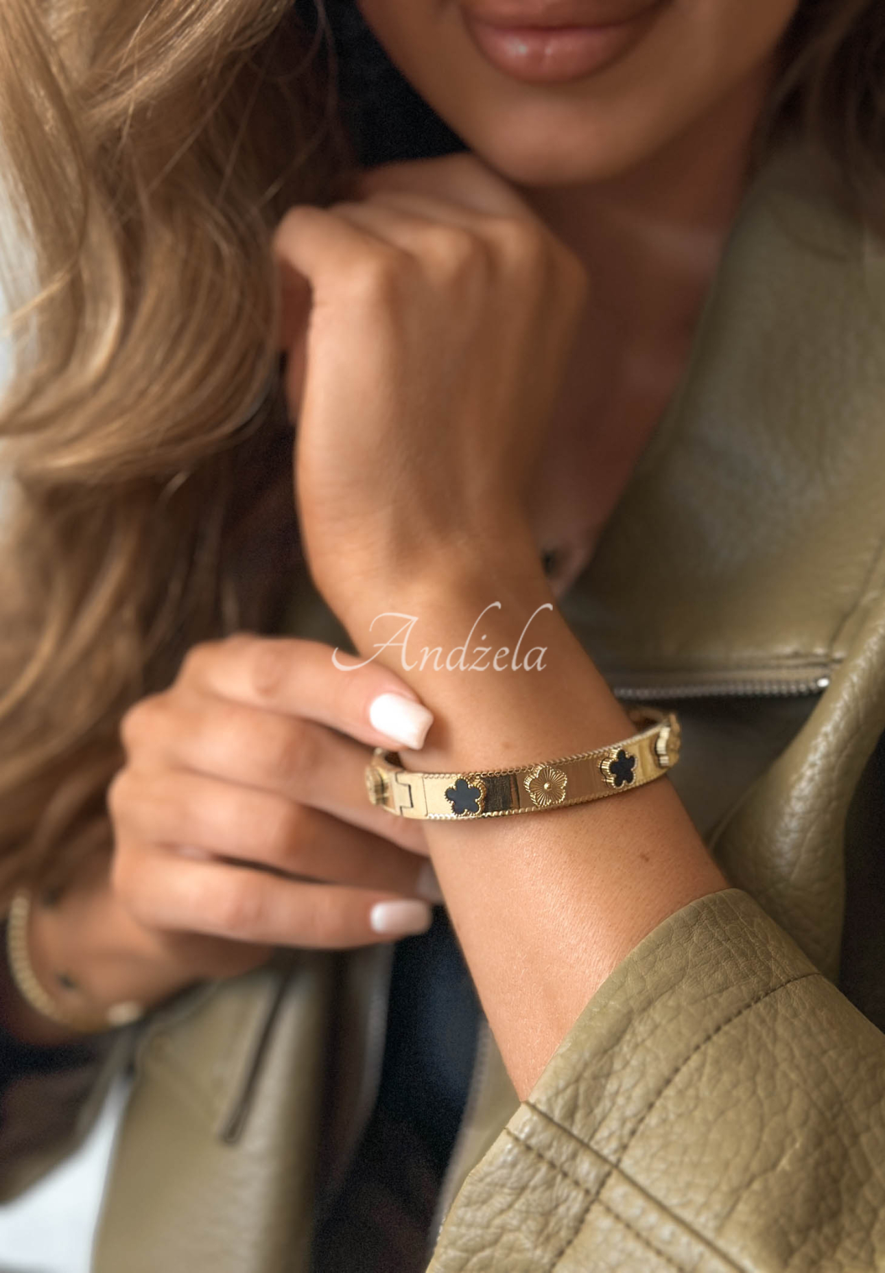 Kleeblatt-Armband Golden Essence Gold