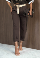 Material Hose joggery z paskiem Daily Edit Schwarz