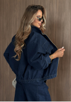 Jeans Jacke bomberka Autumn Rituals Dunkelblau