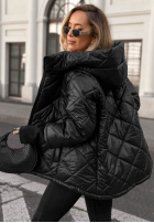 Pikowana Jacke z kapturem Rainy Sunday Burgunderrot