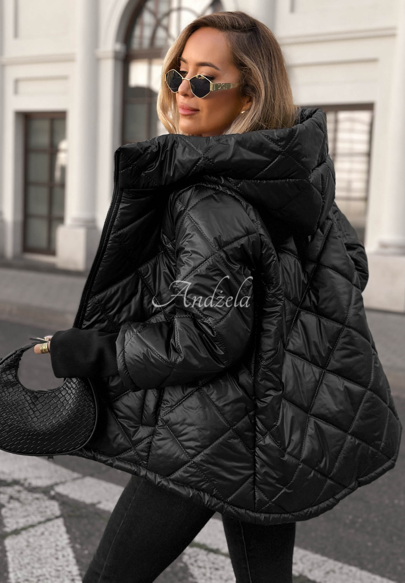 Steppjacke mit Kapuze Rainy Sunday Schwarz
