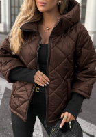 Pikowana Jacke z kapturem Rainy Sunday Burgunderrot