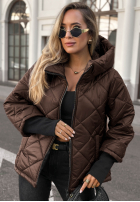 Pikowana Jacke z kapturem Rainy Sunday Burgunderrot