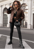Pikowana Jacke z kapturem Rainy Sunday Burgunderrot