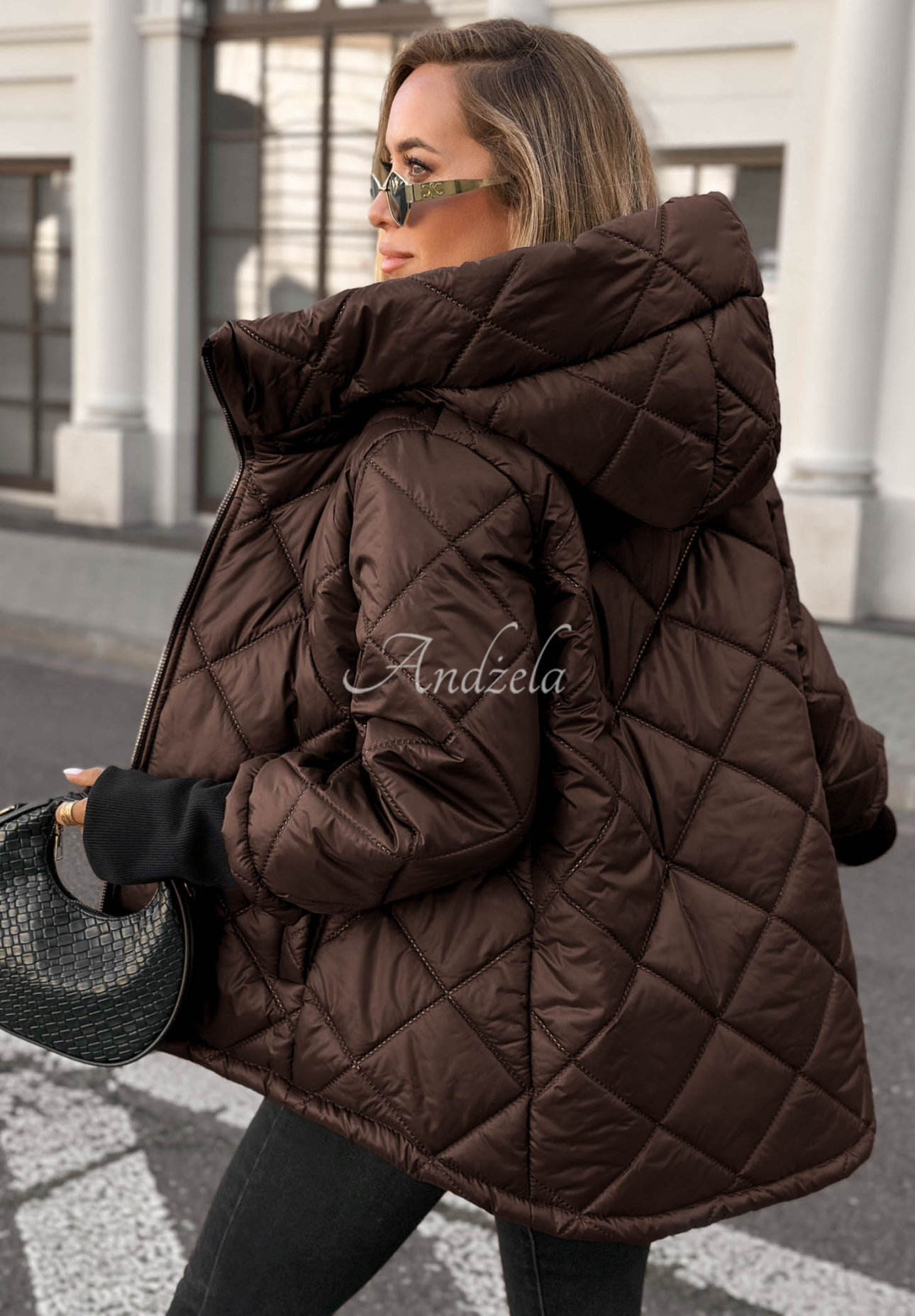 Steppjacke mit Kapuze Rainy Sunday Schokoladenbraun