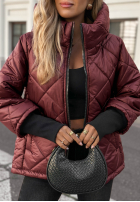 Pikowana Jacke z kapturem Rainy Sunday Burgunderrot