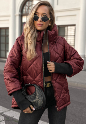 Steppjacke mit Kapuze Rainy Sunday Burgunderrot
