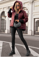 Pikowana Jacke z kapturem Rainy Sunday Burgunderrot