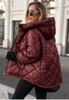 Pikowana Jacke z kapturem Rainy Sunday Burgunderrot