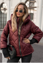 Pikowana Jacke z kapturem Rainy Sunday Burgunderrot