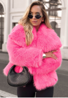 Krótkie futerko z kołnierzem Soft October Rosa