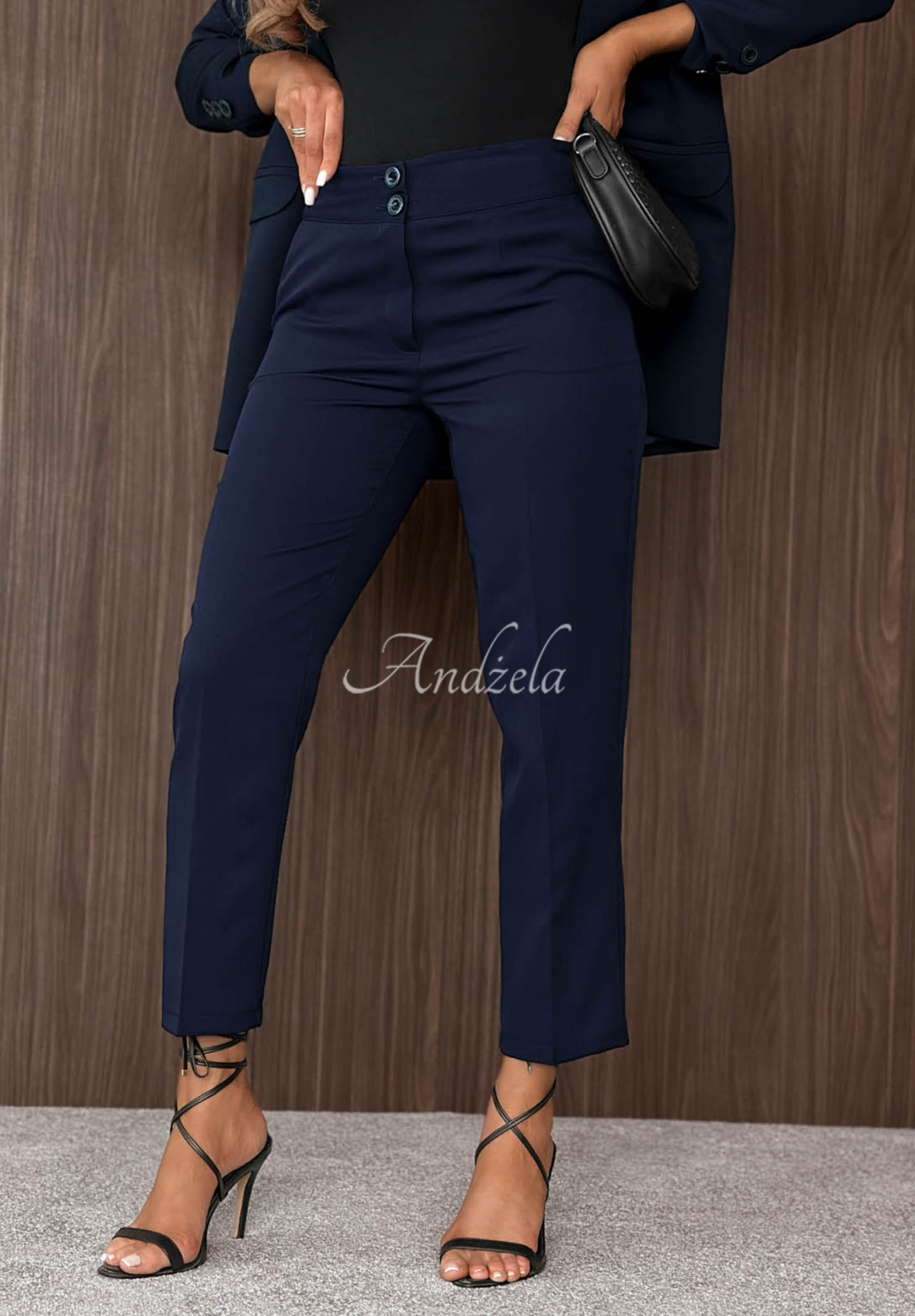Elegante Zigarettenhose Runway Ready Dunkelblau