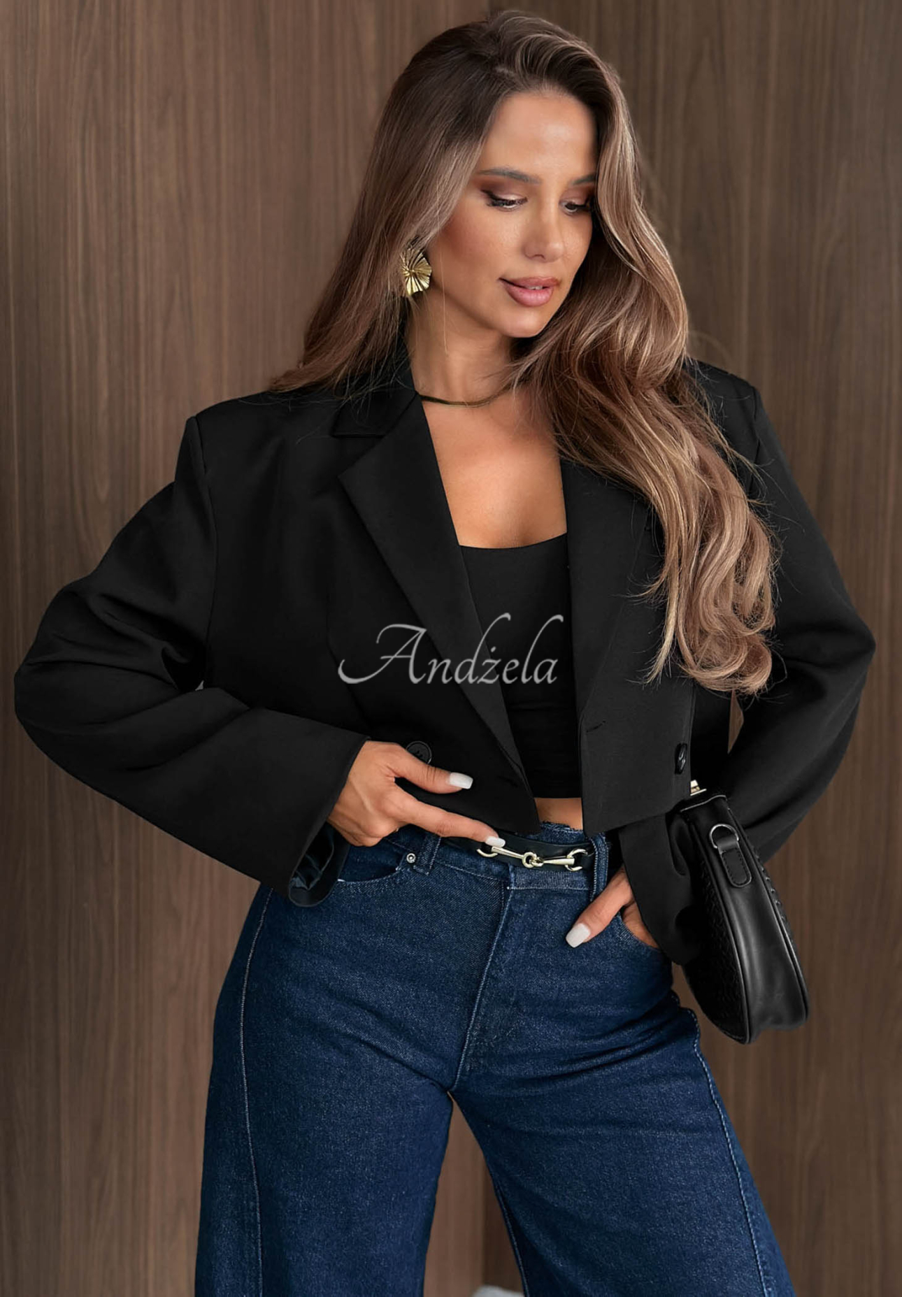 Kurzer Blazer  Modern Aura Schwarz