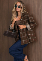 Blazer w kratę Timeless Mood Schokoladenbraun