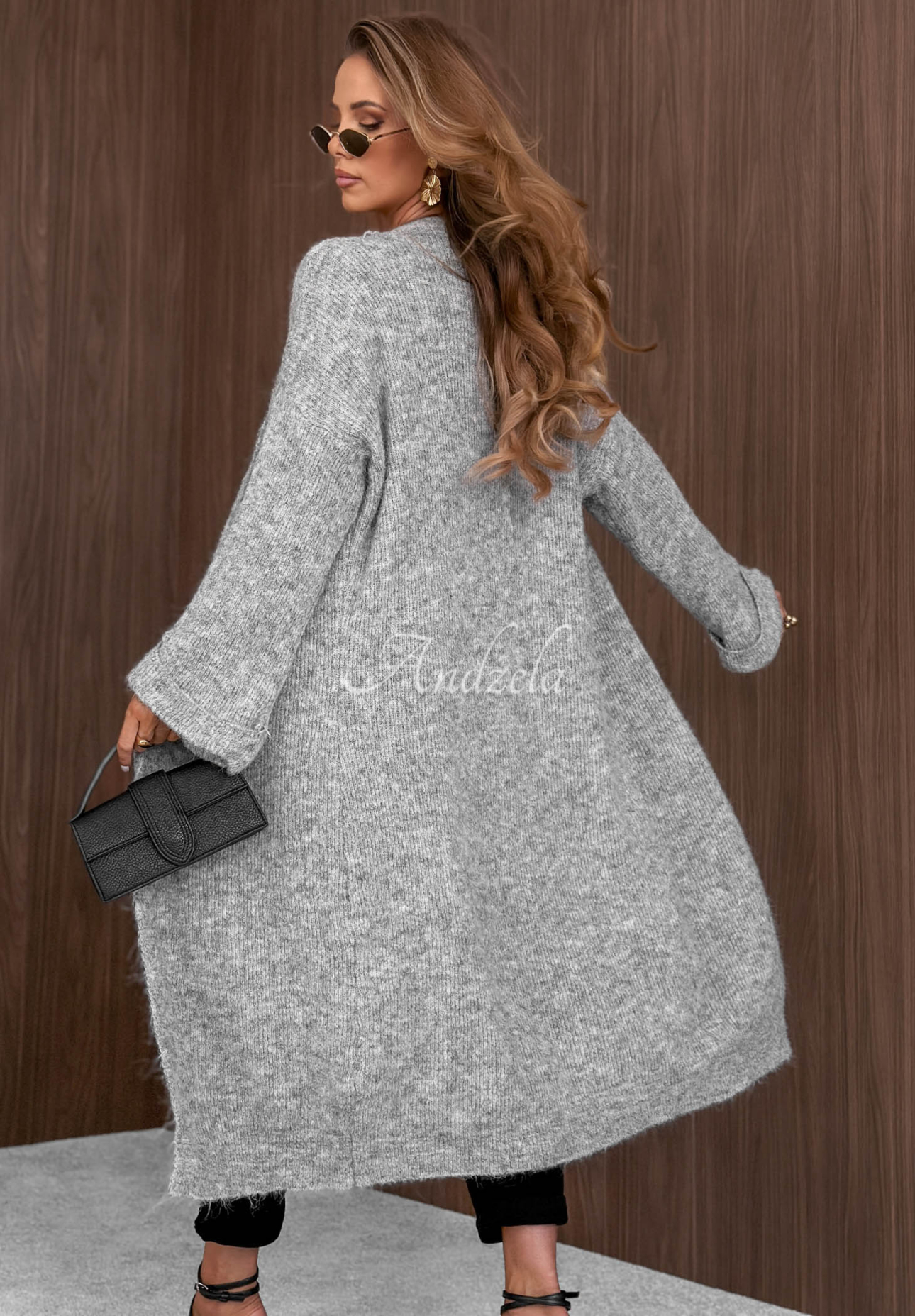 Langer Cardigan Cozy Haven Grau