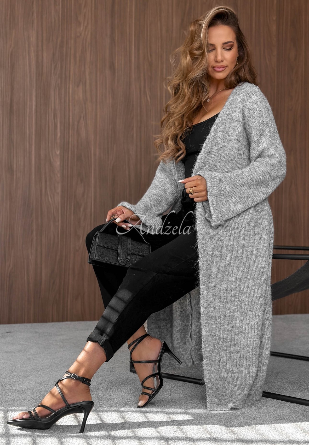 Langer Cardigan Cozy Haven Grau