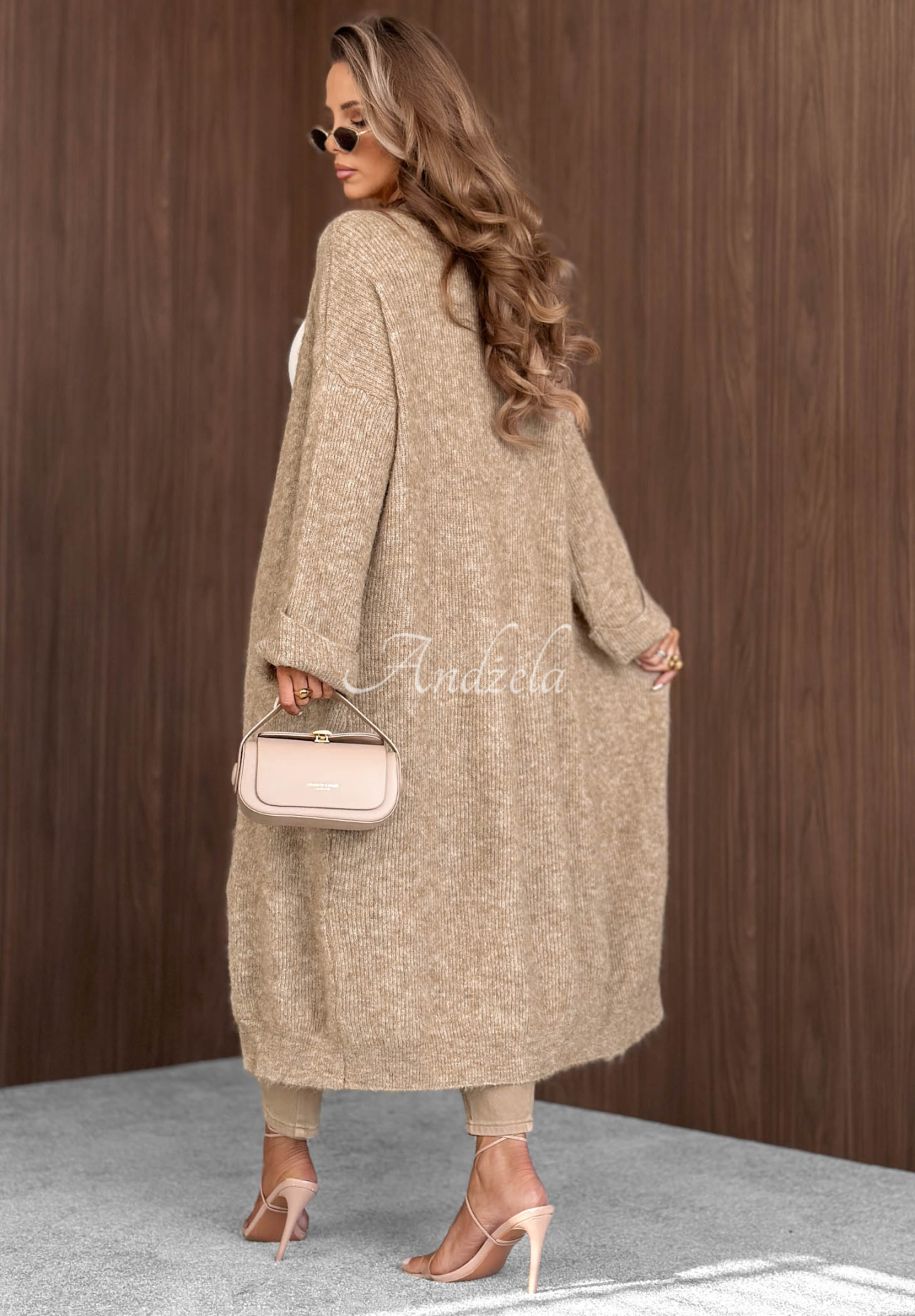 Langer Cardigan Cozy Haven Camel