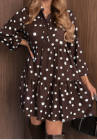 Kleid oversize z falbanka Modern Charm Beige