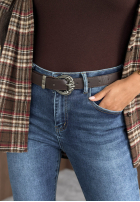 Hose Jeans skinny z paskiem Let Me See Blau