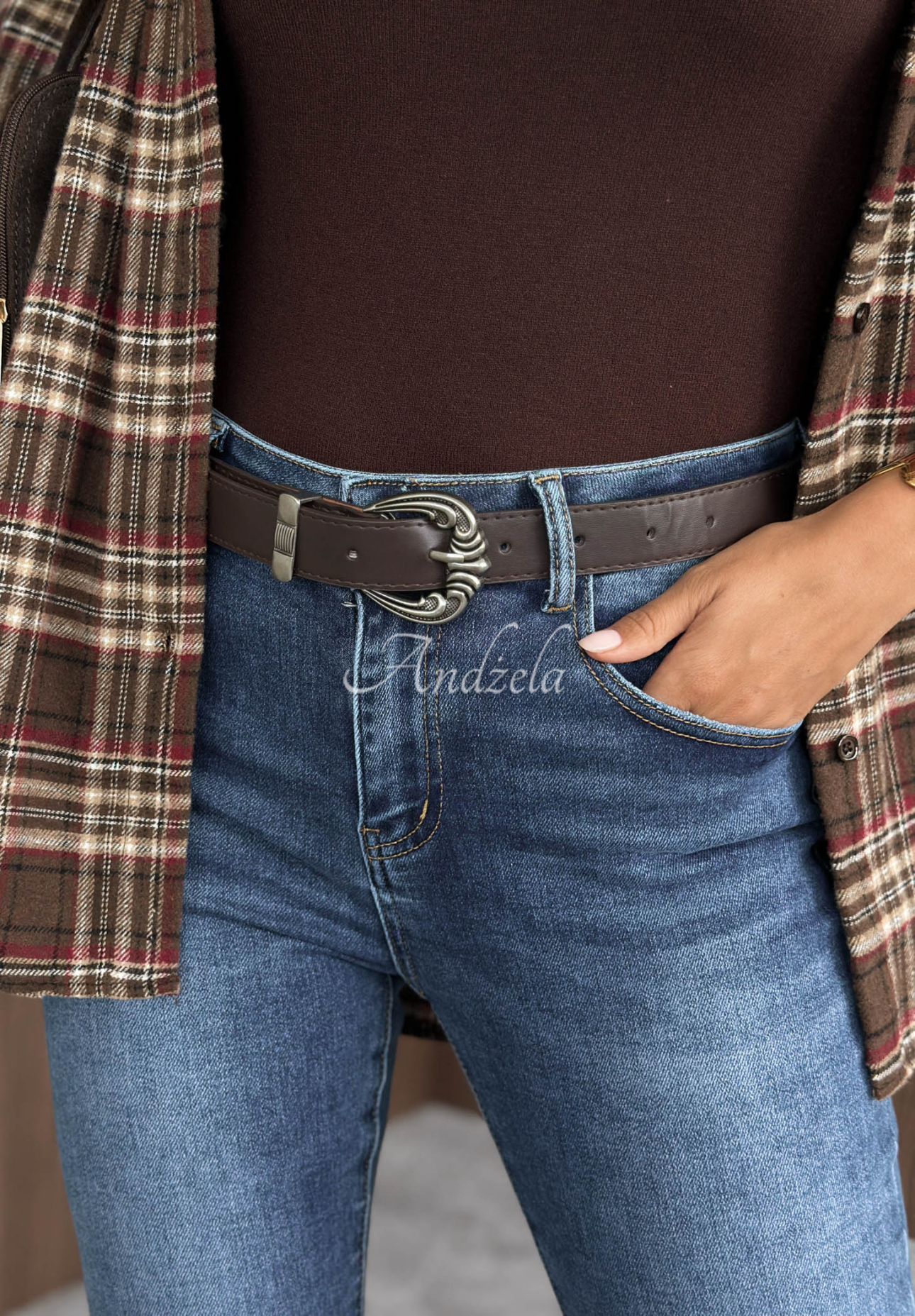 Skinny Jeans mit Gürtel Let Me See Blau